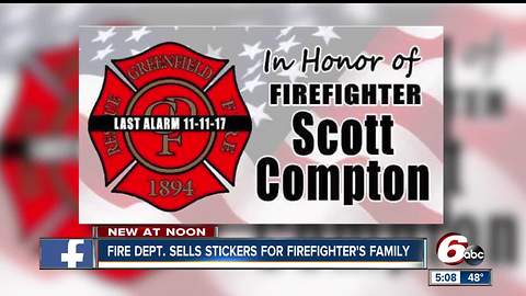 Memorial stickers will benefit family of fallen Greenfield firefighter