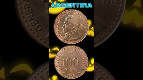 Argentina 100 Pesos 1978.#shorts #coinnotesz