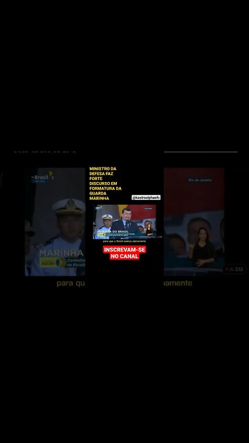 MINISTRO DA DEFESA FAZ FORTE DISCURSO EM FORMATURA NA MARINHA #shorts #brasil #shortsvideo