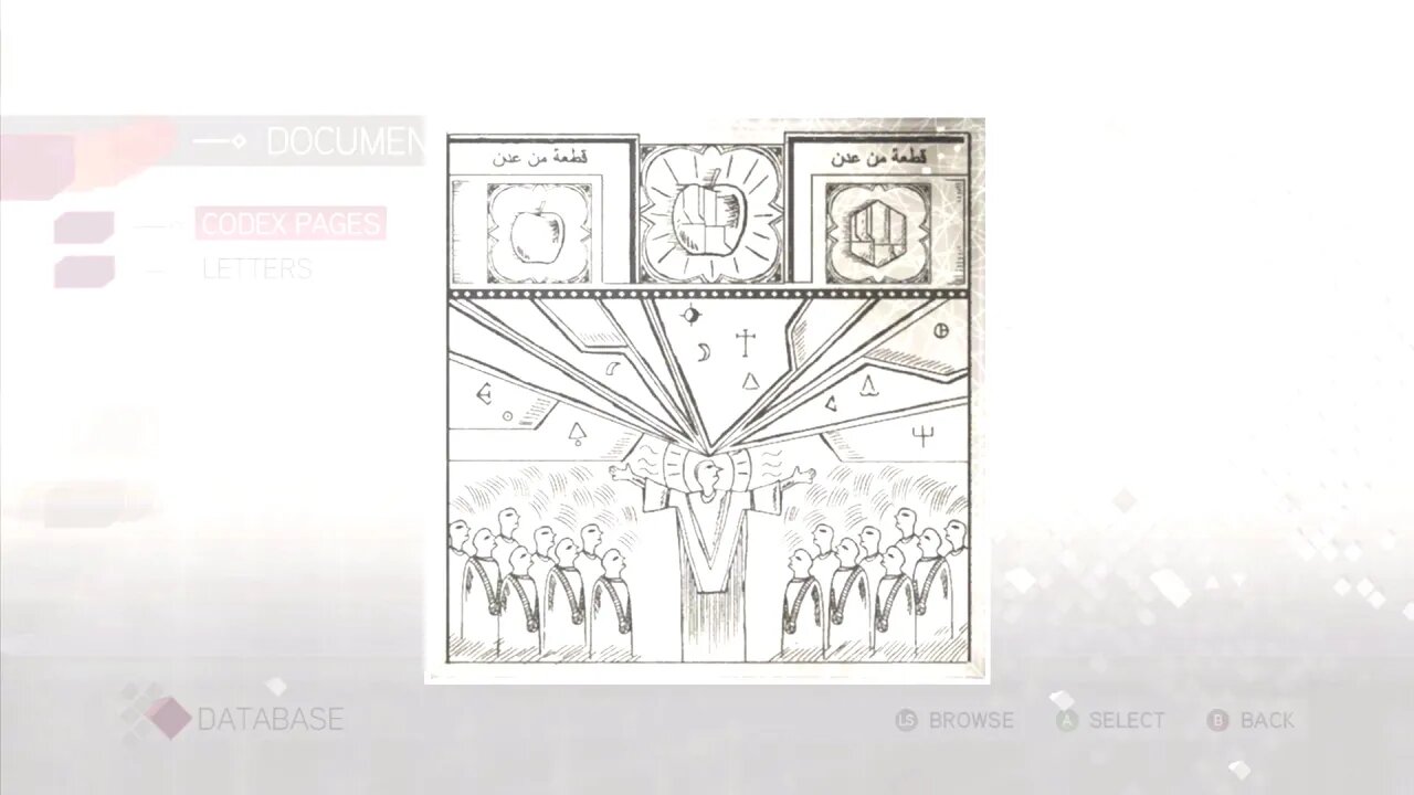 Reading the Codex Pages (Assassin's Creed II)