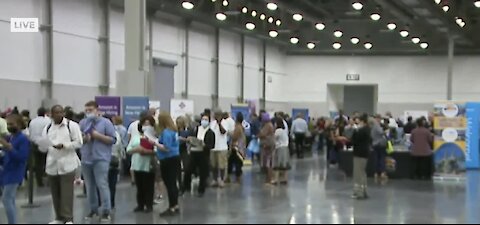 Job fair underway at convention center