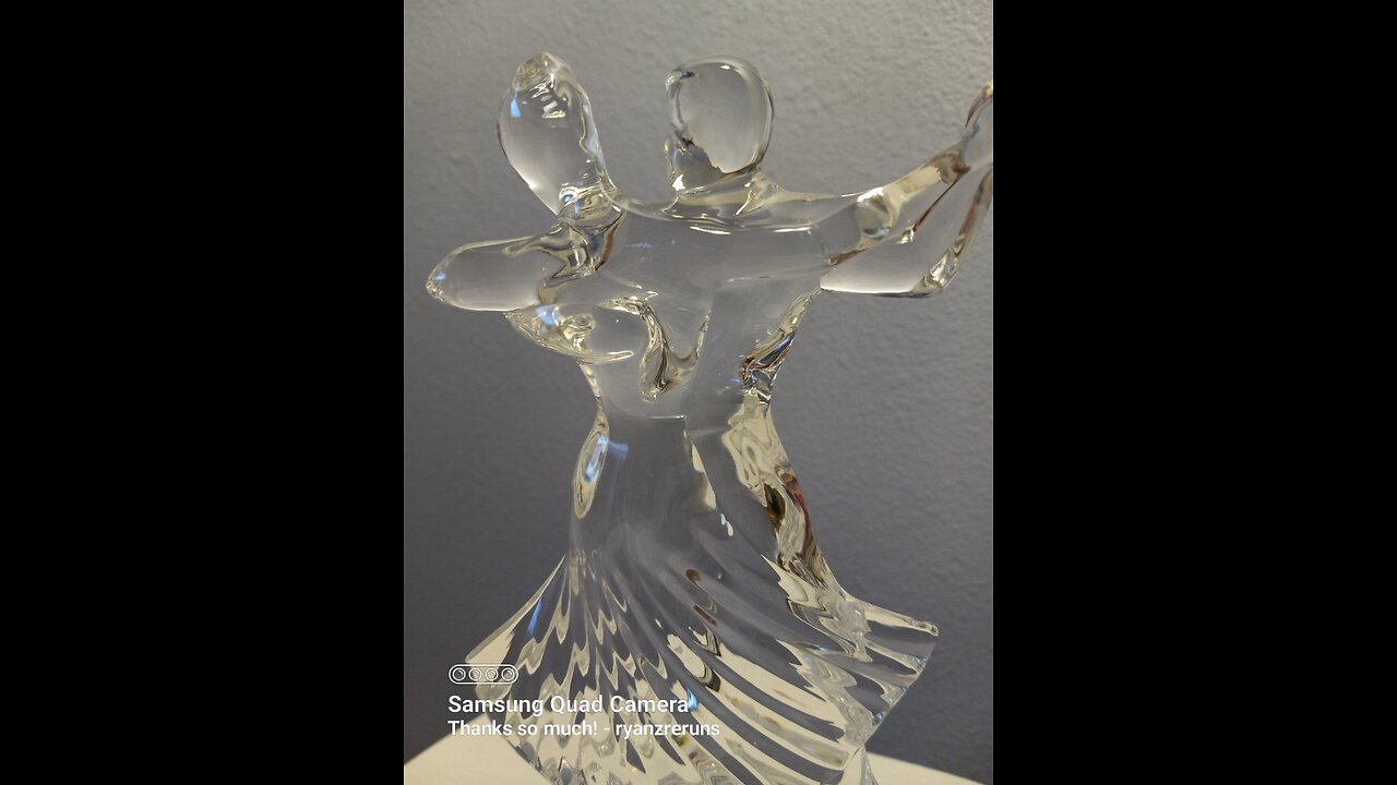 Italian Crystal Couple Dancing Statue