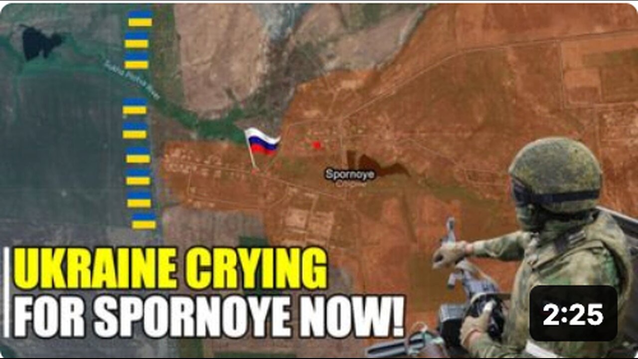 UKRAINE FALLING! Russian flag flew over Spornoye to mark it's capture