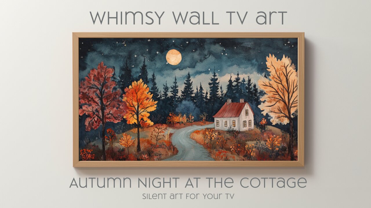 Autumn Night At The Cottage: Silent Art For Your TV, Frame TV and CanvasTV Art