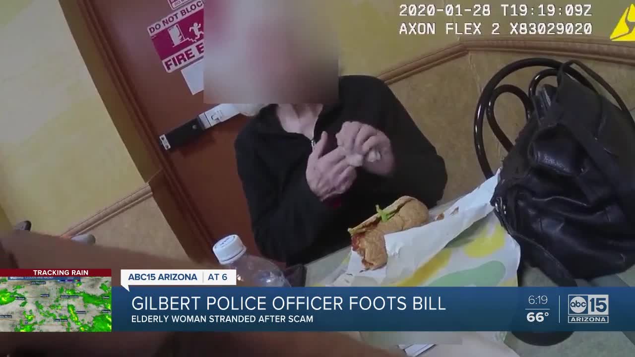 Gilbert officer helps elderly woman in need