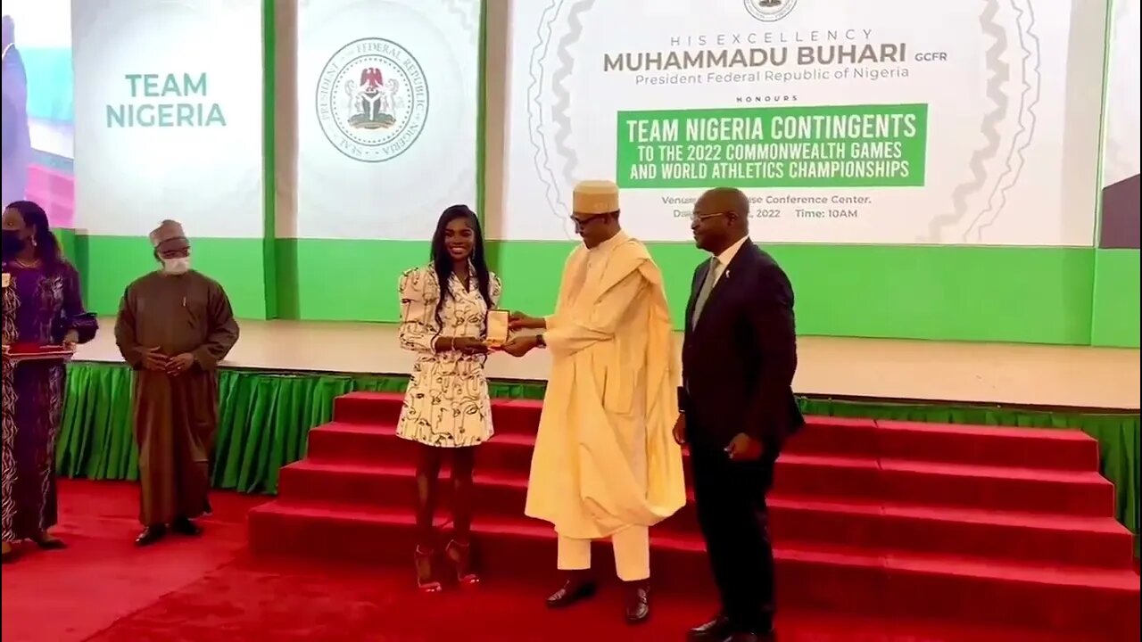 Tobi Amusan received a National Honour "Officer of the Niger" (OON)