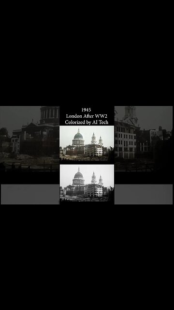 London 1945 After War in Colors. Rebuilding the city #ai #colorized #timemachine