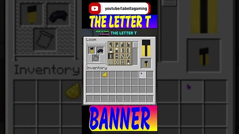 How To Make The Letter T Banner | Minecraft
