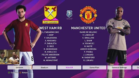 eFootball PES 2020 West Ham RB VS Manchester United