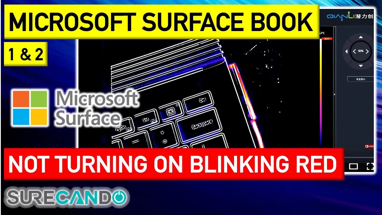 Microsoft Surface Book 1_2 Blinking RED LED Not turning on. Manual eject method.