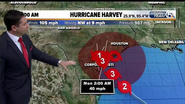 Hurricane Harvey strengthens to Category 2, poses massive flooding risk