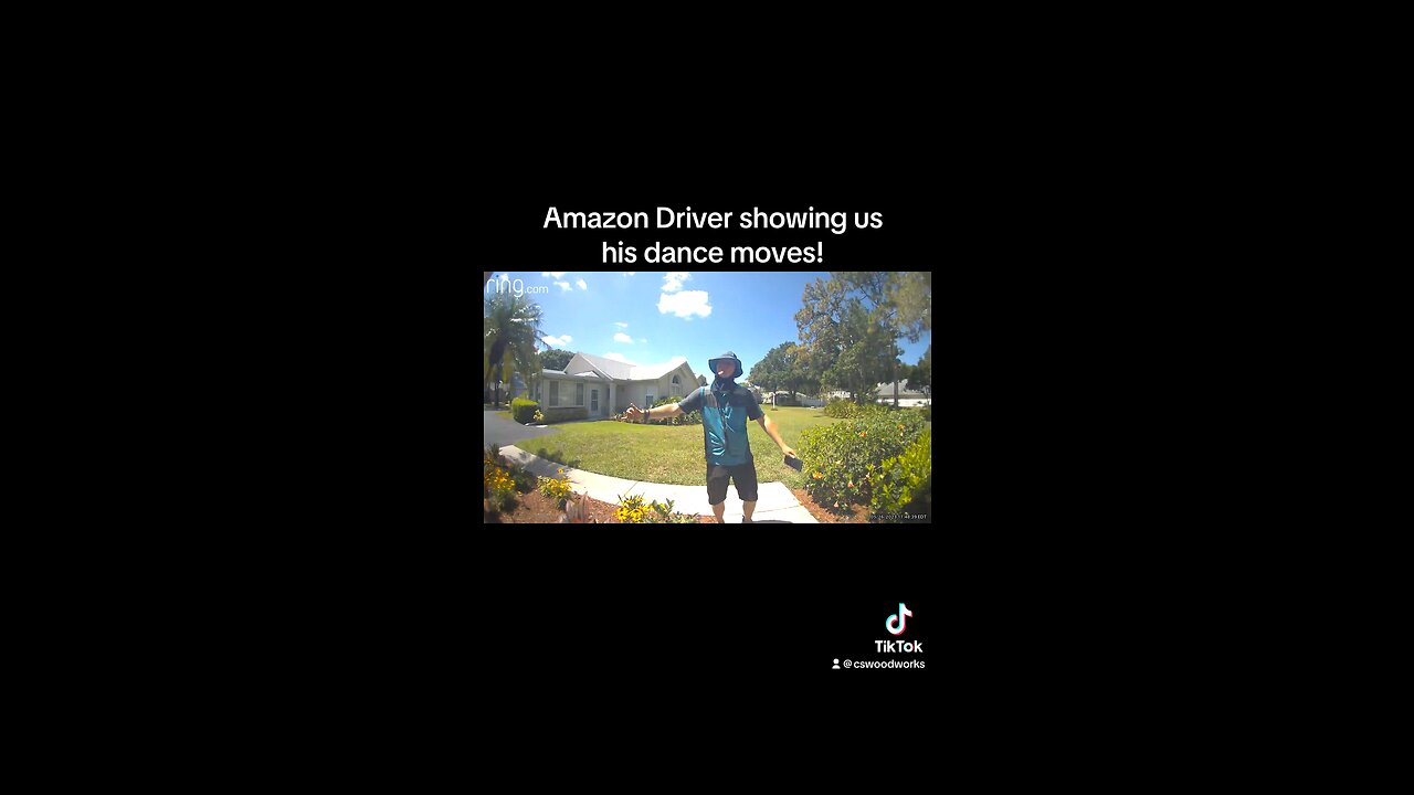 Hilarious Amazon Driver Showing off his Dance Moves After Ringing Our Doorbell!