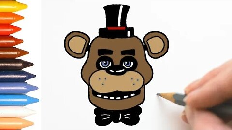 COMO DESENHAR FREDDY - FIVE NIGHTS AT FREDDY'S - FÁCIL