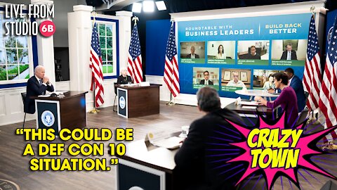 Biden Gathers the Business Super Friends to His Fake Set HQ!! (Crazy Town)