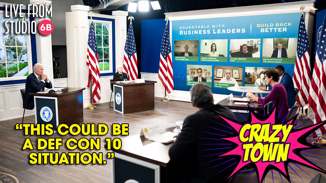 Biden Gathers the Business Super Friends to His Fake Set HQ!! (Crazy Town)