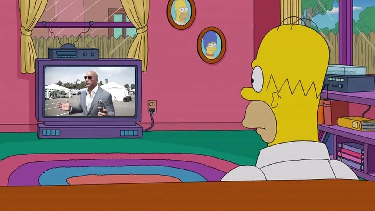 Homer Watches The Rock