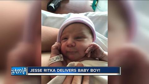 Meteorologist Jesse Ritka gives birth to baby boy