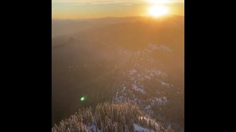 Breath taking Mountain top View with Sunset