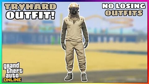 Easy Tan Joggers Ripped Shirt Glitch Tryhard Modded Outfit (No Transfer) (GTA Online)