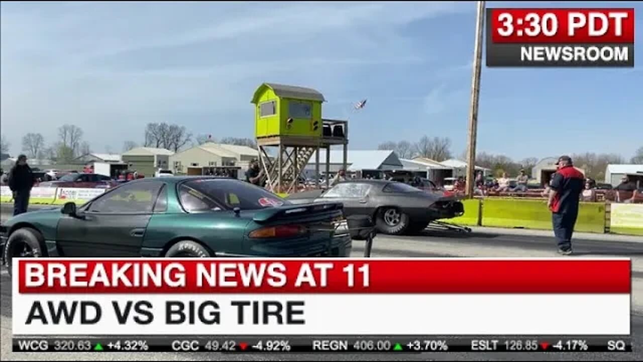 Drag Race 3000GT street car vs Big Tire Monster