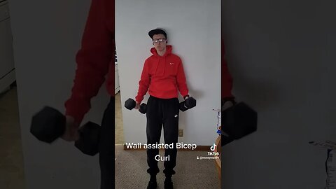 Wall assisted Bicep Curls