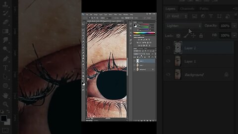 Eye color change in photoshop editing #shorts #photoshop #design