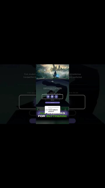 Slytherin Answers #hogwartslegacy #slytherin #hogwartslegacyshorts