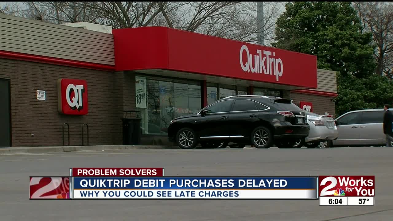 QuikTrip debit purchases delayed