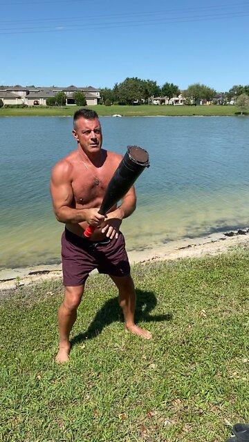 Clubbell Side Swing To Statue