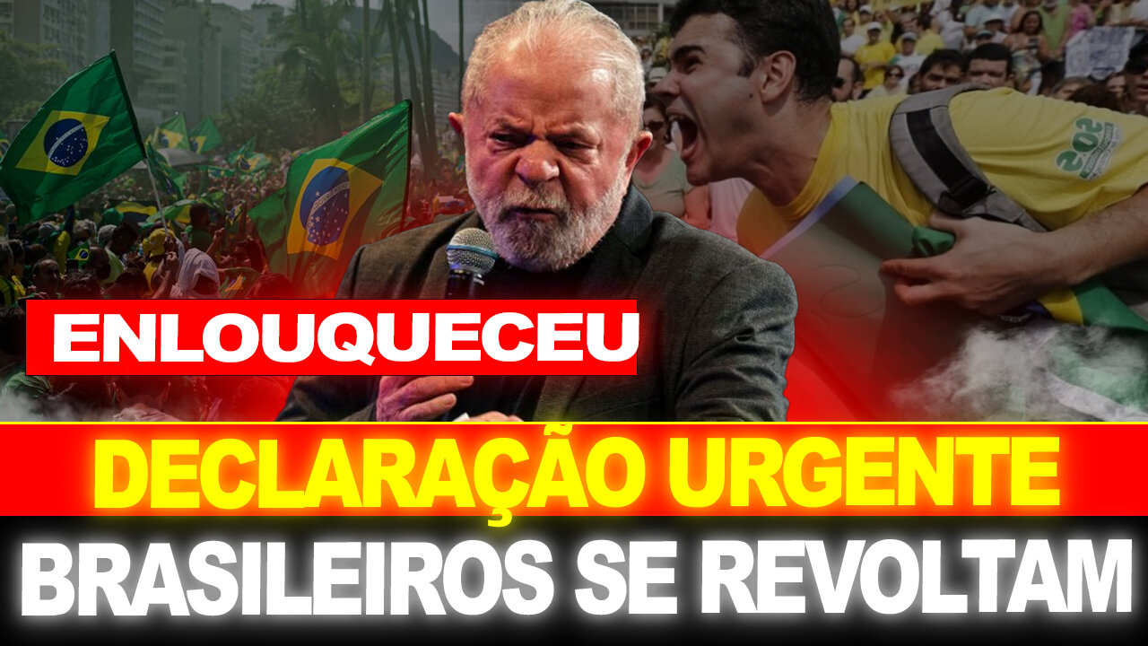 BOMBA !! LULA FAZ DECLARAÇÃO URGENTE... BRASIL SE REVOLTA !!