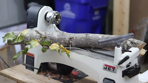 Wood Turning a Log into a Tall Goblet