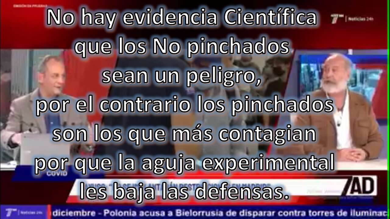 Biólogo López es falso que los no inoculados sean un peligro.