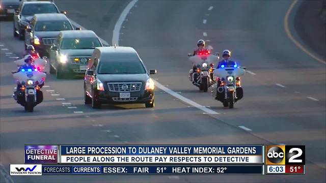 Thousands of officers in Detective Suiter's funeral procession