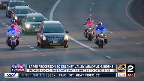 Thousands of officers in Detective Suiter's funeral procession