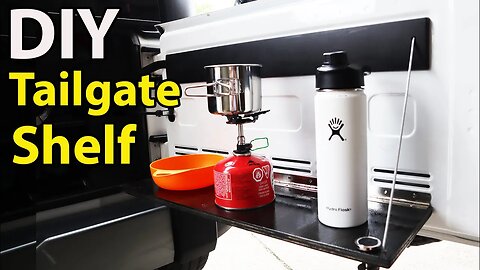 DIY Overlanding Tailgate Folding Shelf $25