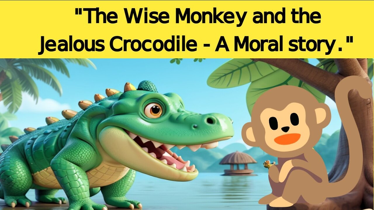 The Wise Monkey and the Jealous Crocodile - A Moral story" monkey story