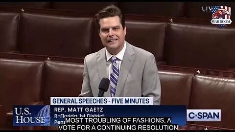 Matt Gaetz Breathing Fire today (9-12-23) Calling out McCarthy