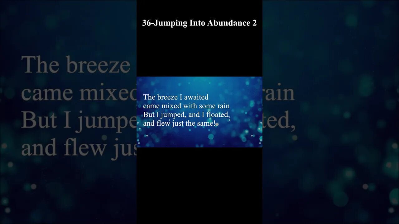 36-Jumping Into Abundance 2 #SHORT