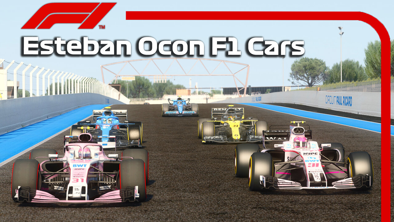 Esteban Ocon F1 Cars (2017 - 2022) | French GP | Assetto Corsa Reshade