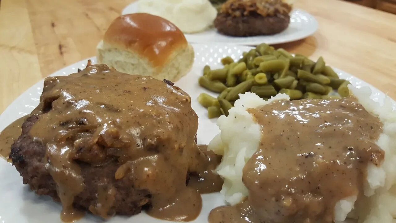 Chopped Steak - Hamburger Steak (Quick Version - Recipe Only) The Hillbilly Kitchen