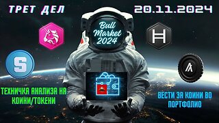 Update на портфолио Трет Дел - SAND, UNI, HBAR, ALGO 20.11.2024