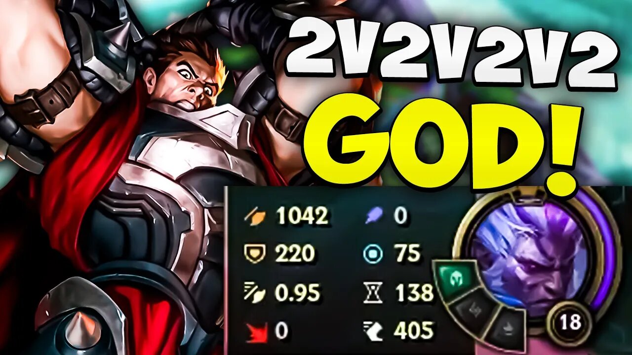 I Got 1K AD on Darius in 2v2v2v2!! League Of Legends Gameplay