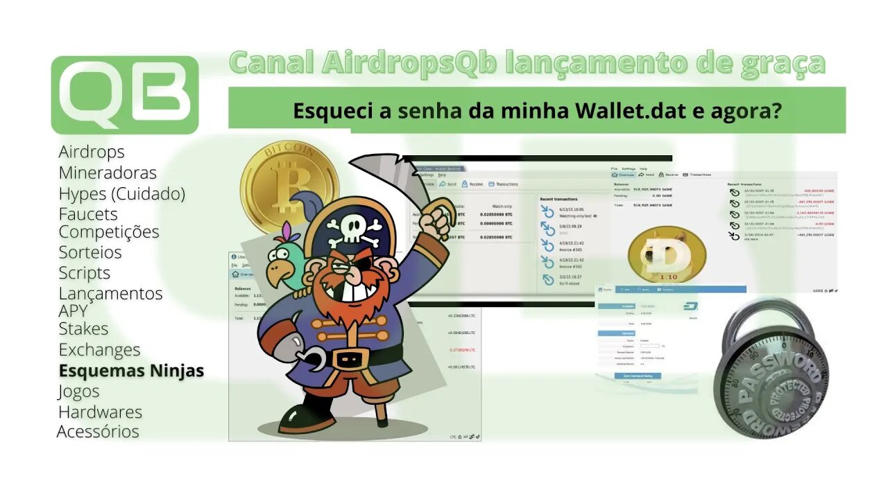 Carteiras Wallet QT CLI - Passo a Passo recuperando sua senha com Python
