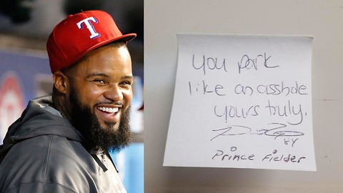 Prince Fielder Calls Guy an "A**hole" for Bad Parking Job