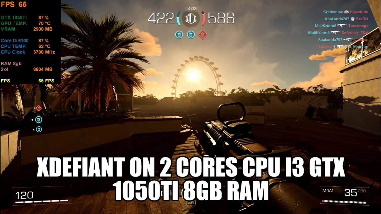 XDefiant beta on GTX 1050Ti Core i3 6100