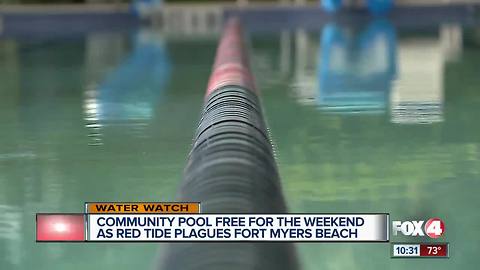 Community pool free for the weekend as red tide plagues Fort Myers Beach