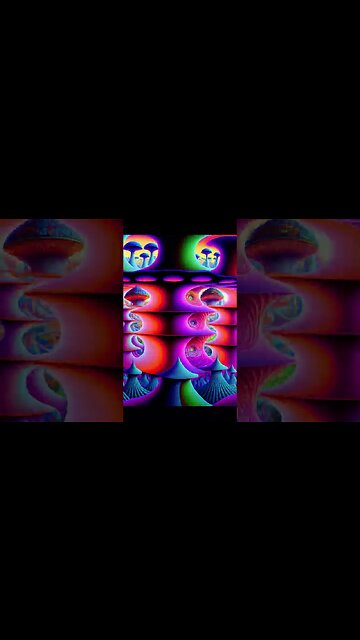 Psychedelic Mushroom Palace art#shorts