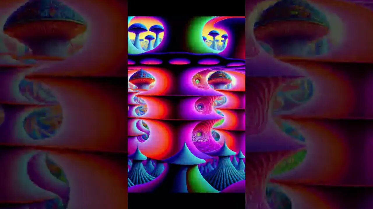 Psychedelic Mushroom Palace art#shorts