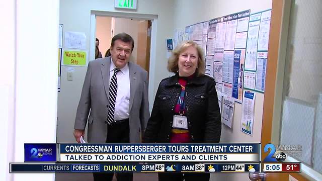 Congressman Dutch Ruppersberger tours opioid abuse treatment center