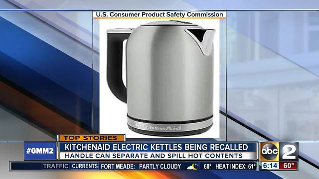 KitchenAid electric kettles being recalled